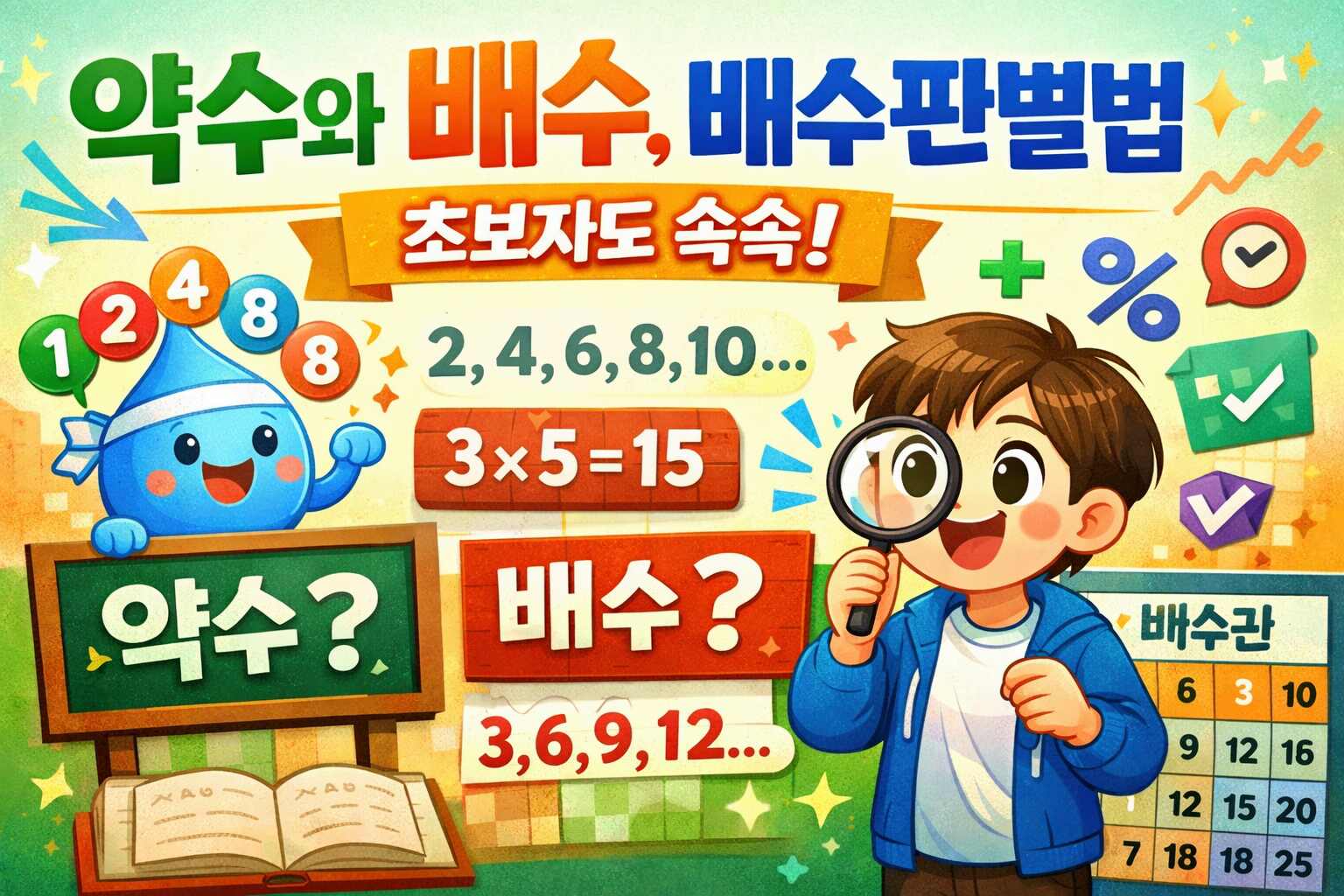 약수와 배수, 배수판별법 — 초보자도 쏙쏙!